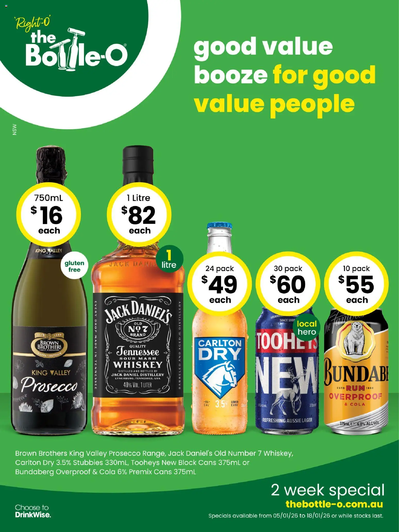 The Bottle-O  Catalogue  - page 1- valid from 05/01/2026