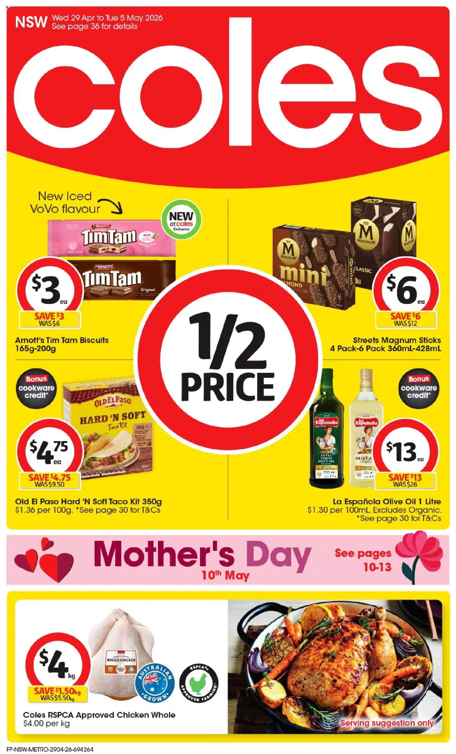 Coles catalogue  - page 1- valid from 29/04/2026