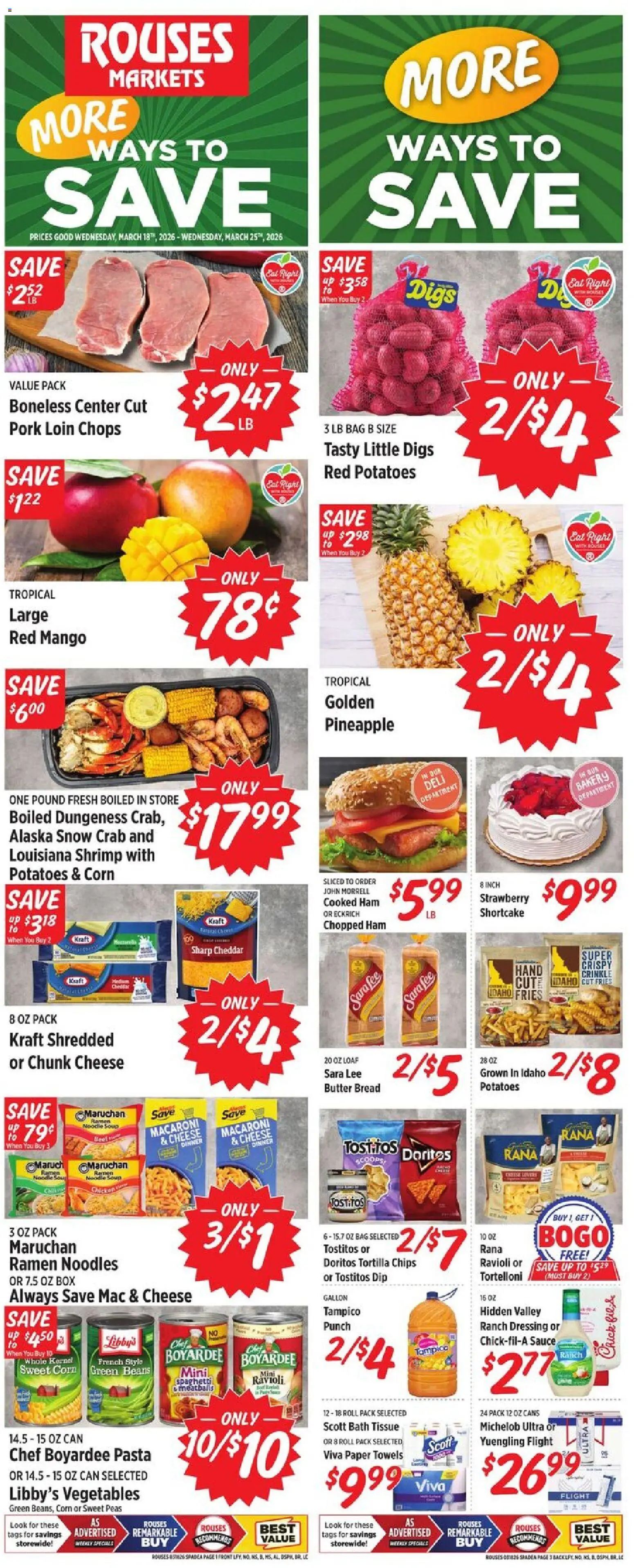 Rouses Weekly Ad - page 1- valid from 03/18/2026