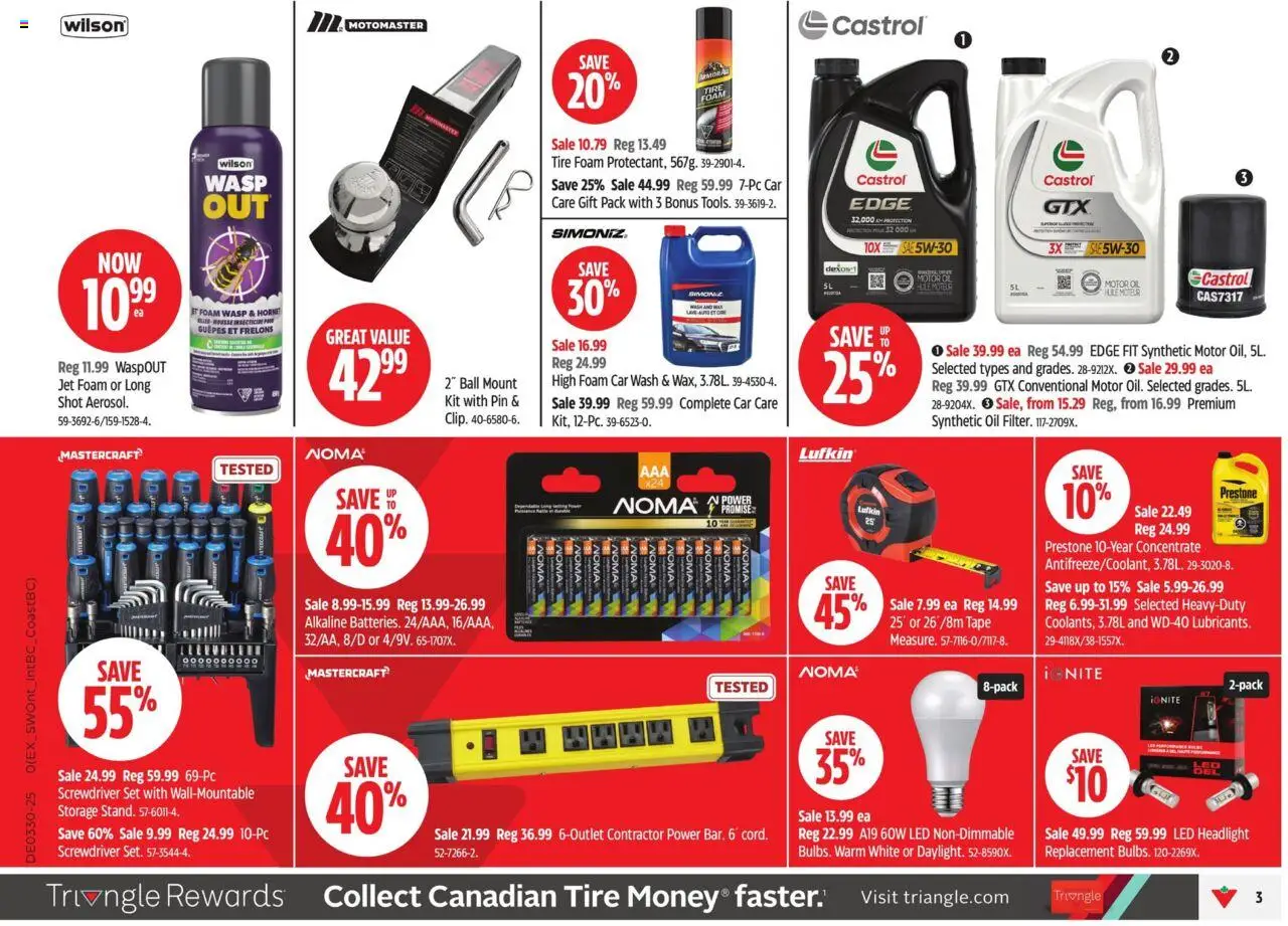 Canadian Tire weekly flyer / circulaire - page 3- valid from Jul 18, 2025