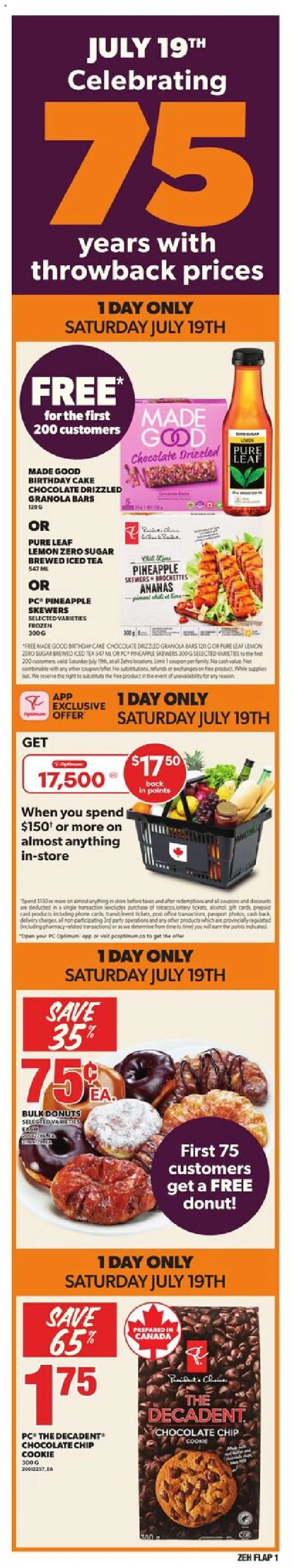 Zehrs weekly flyer / circulaire - page 1- valid from Jul 17, 2025