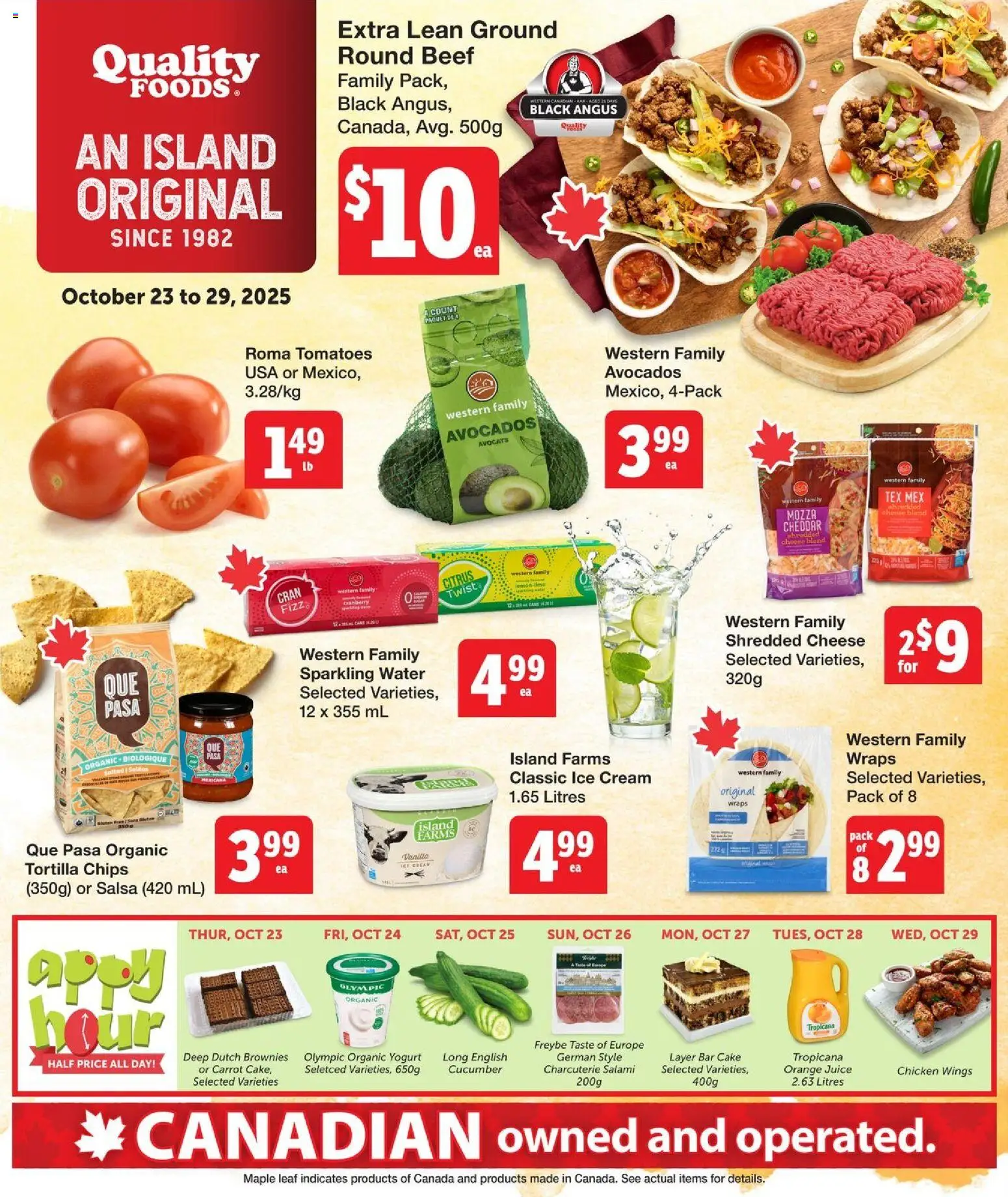 Quality Foods weekly flyer / circulaire - page 1- valid from Oct 23, 2025