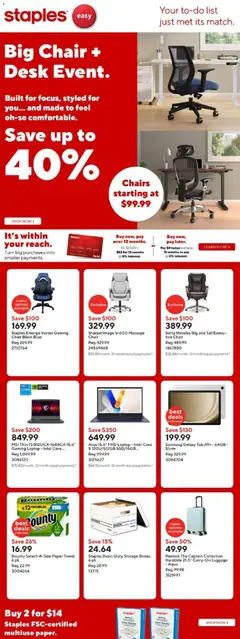 Preview Staples weekly flyer / circulaire valid from Oct 24, 2025