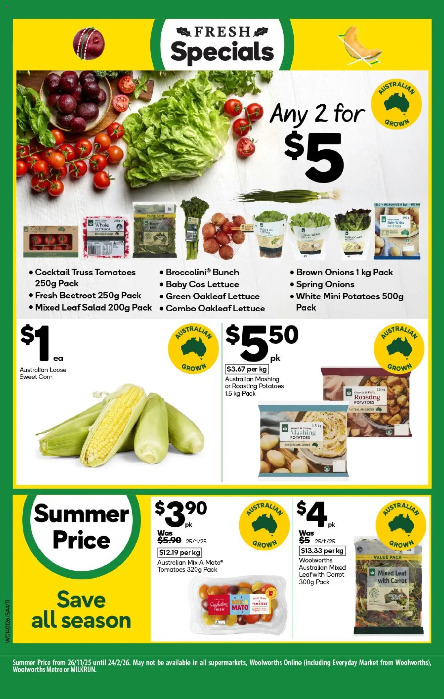 Weekly catalogue Woolworths MIL 14/01 - page 4- valid from 14/01/2026