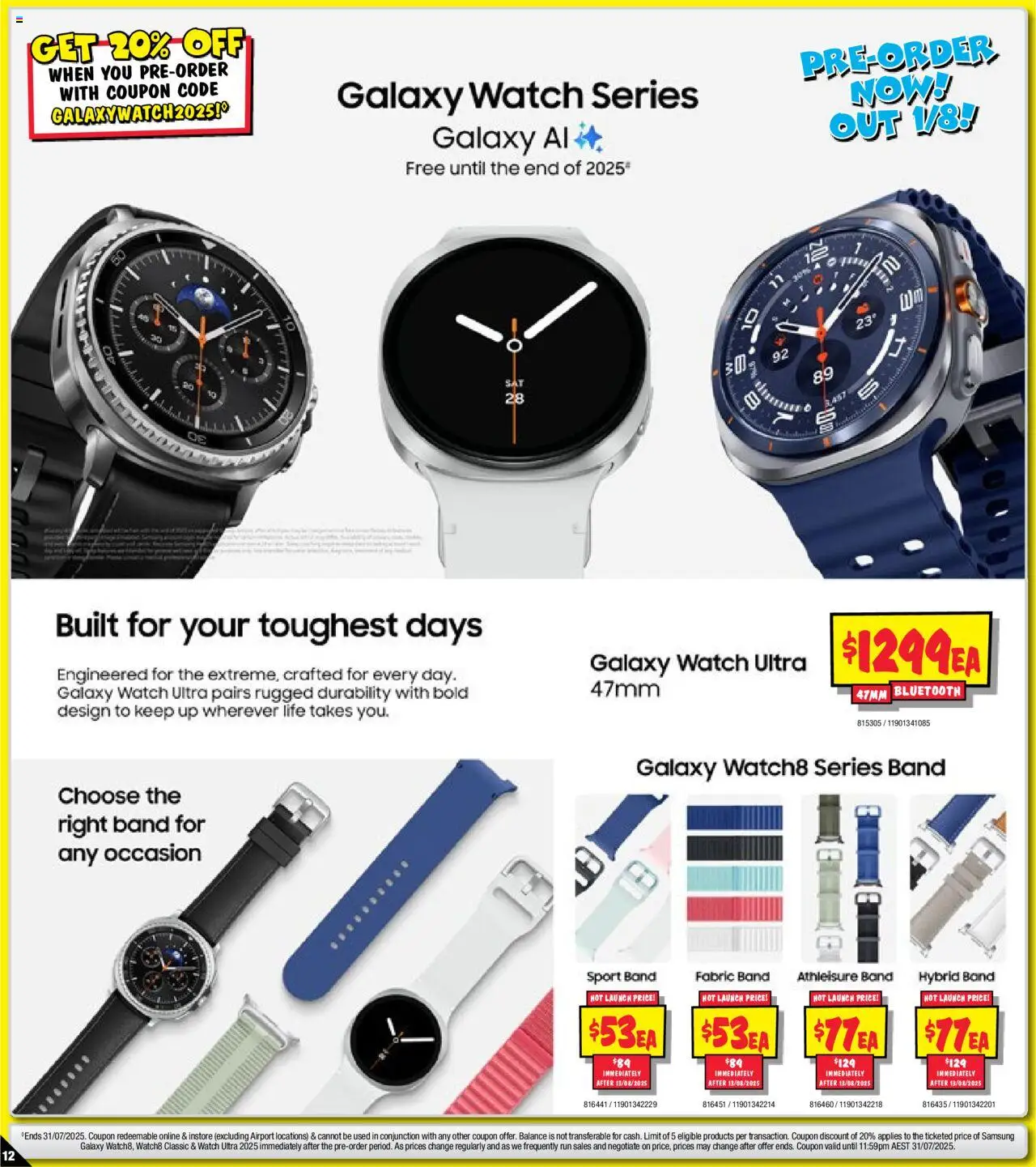 JB Hi-Fi Samsung Pre-Order - page 12- valid from 10/07/2025