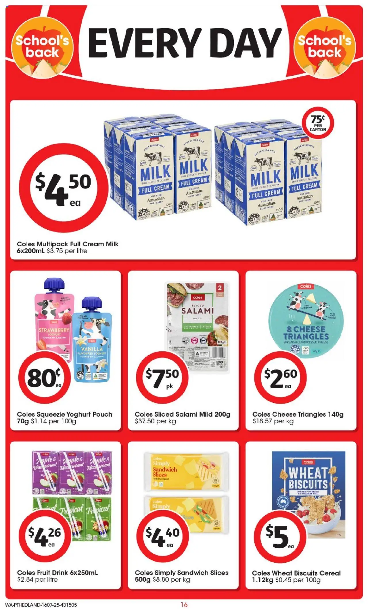 Coles Catalogue PT Hedland - page 16- valid from 16/07/2025