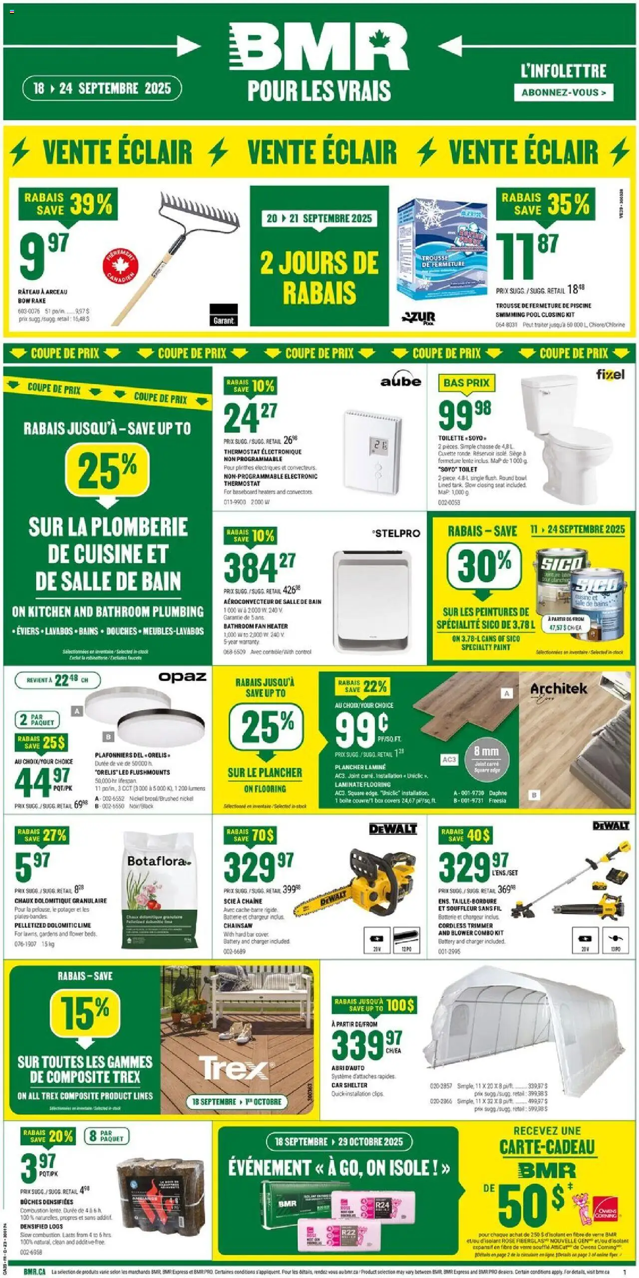 BMR weekly flyer / circulaire - page 1- valid from Sep 18, 2025