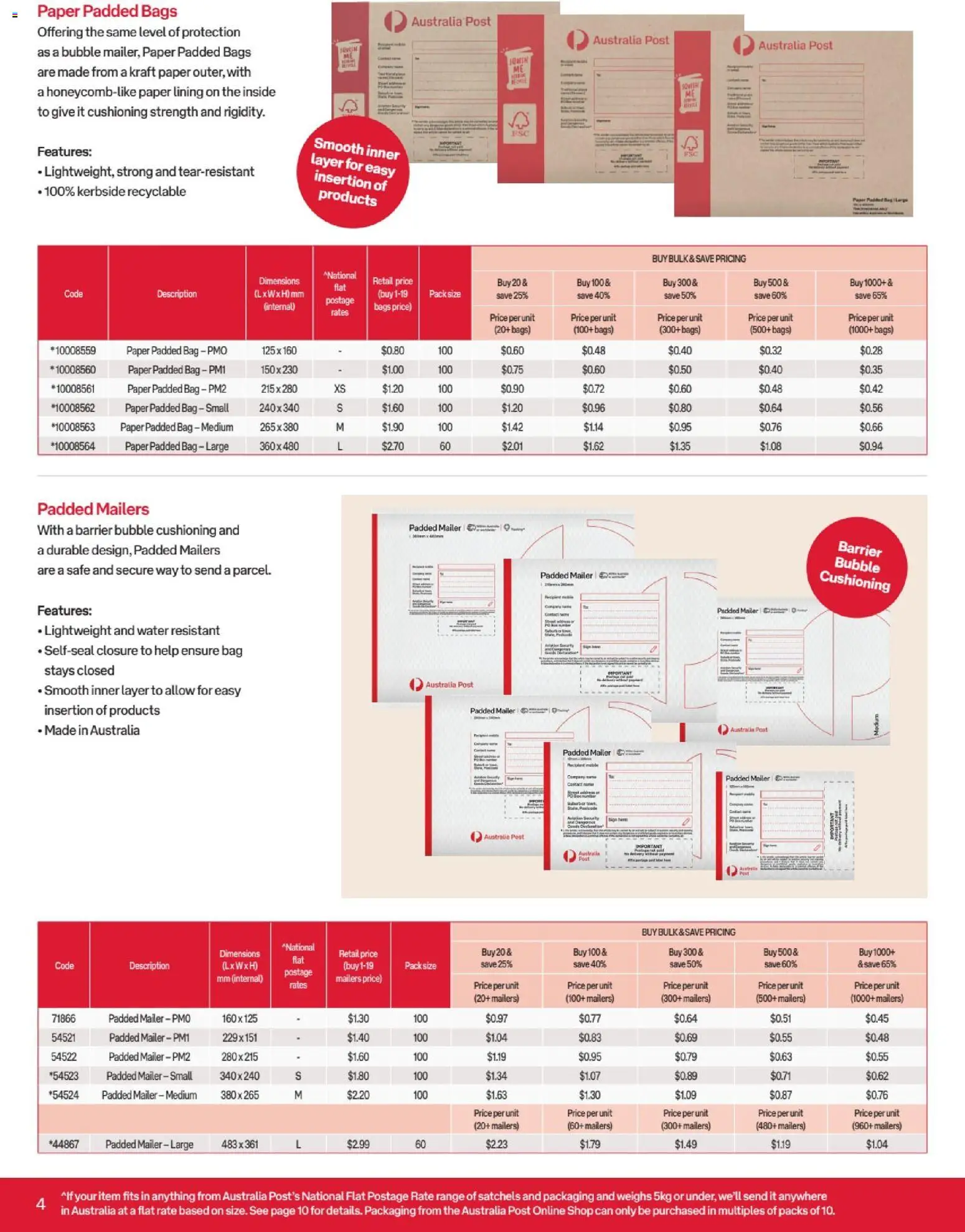 Australia Post Catalogue  - page 4- valid from 19/02/2026