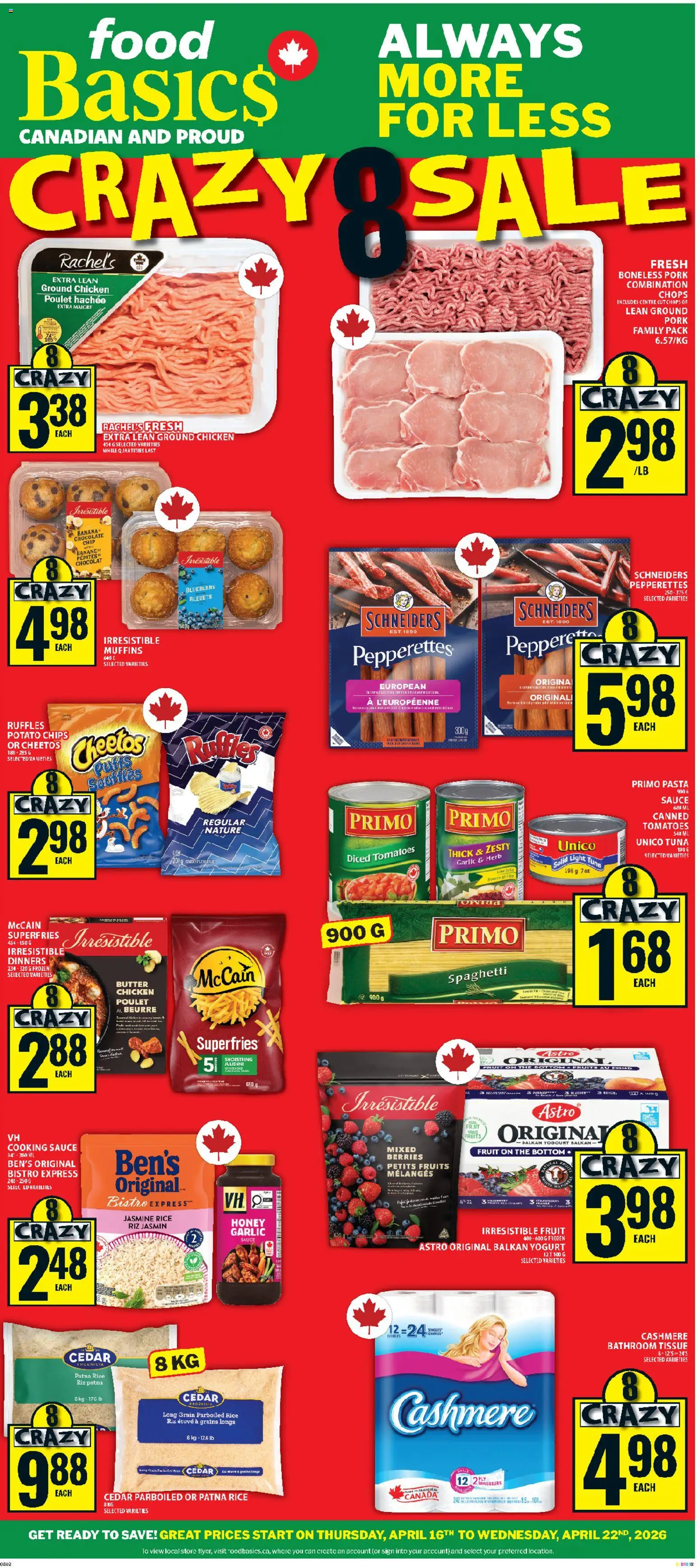 Food Basics weekly flyer / circulaire - page 1- valid from Apr 16, 2026