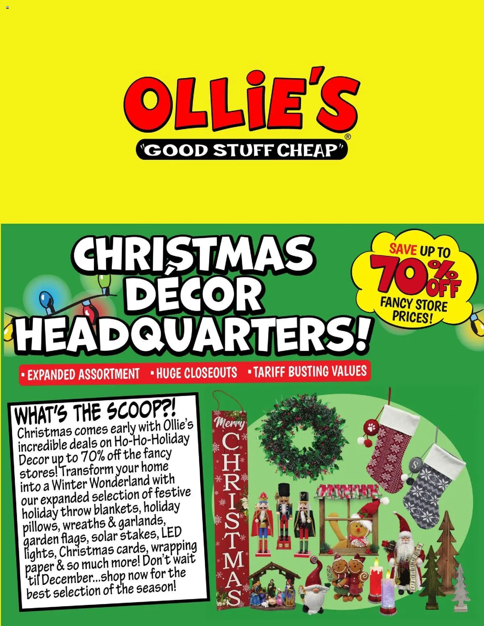 Ollie's Christmas Decor - page 1- valid from 10/26/2025