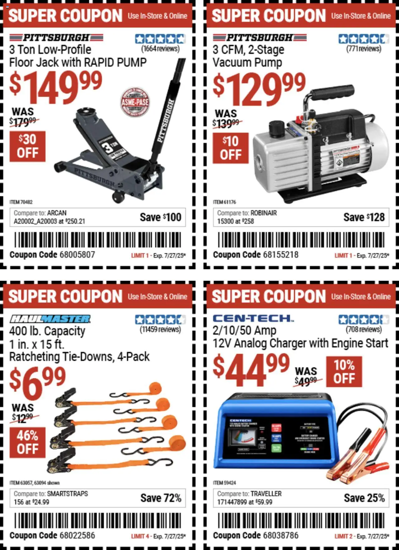 Harbor Freight Weekly Ad - page 8- valid from 07/14/2025