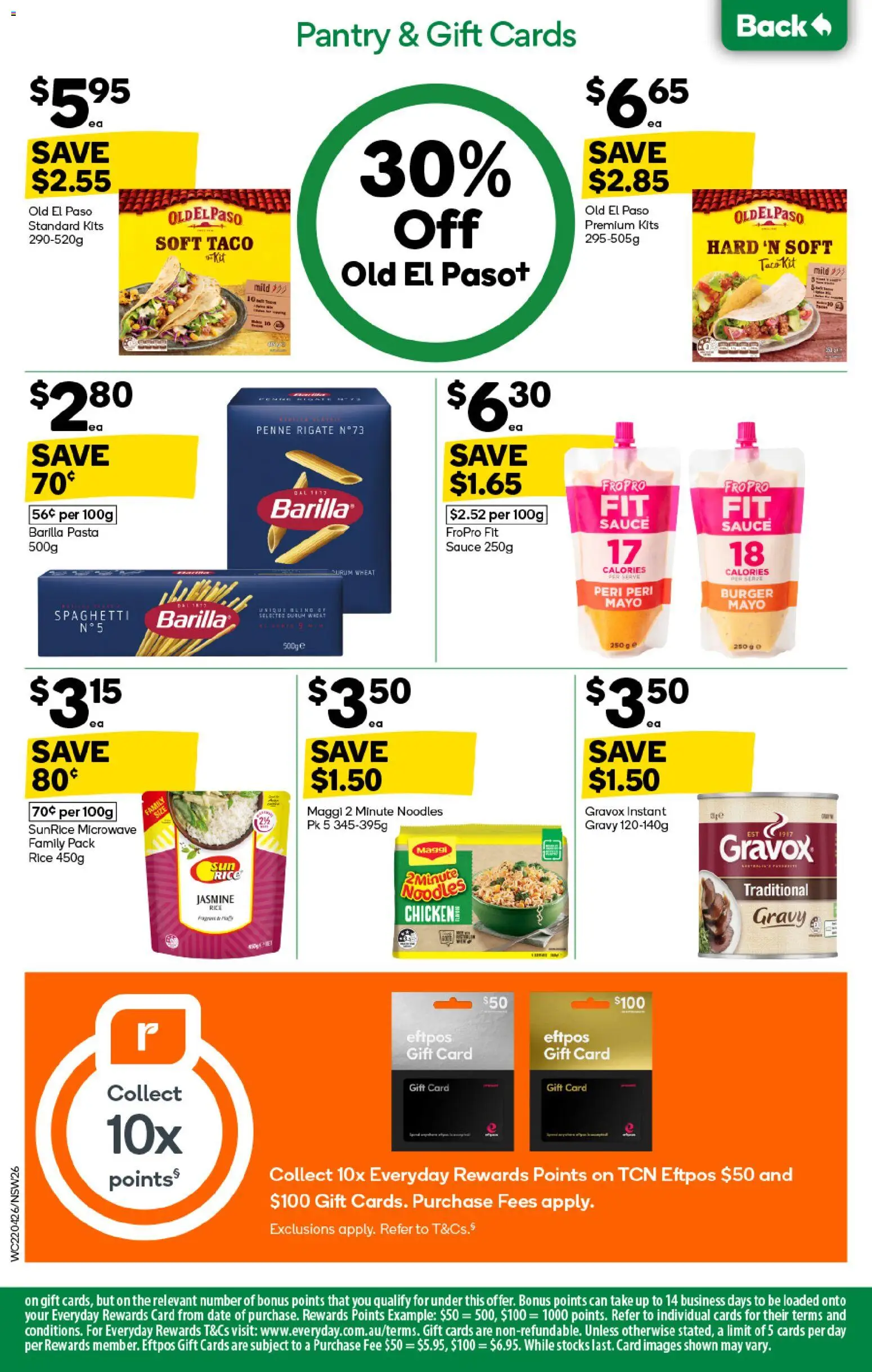 Woolworths catalogue  - page 26- valid from 22/04/2026