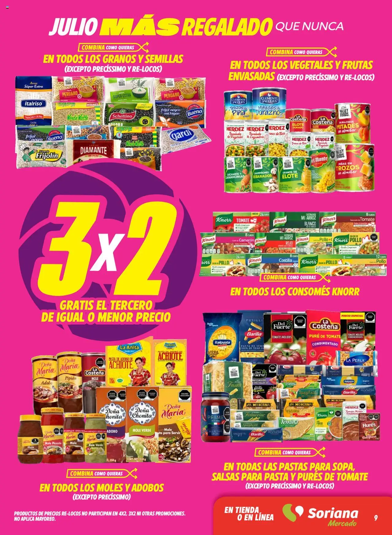 Soriana - Julio Regalado Mercado Nacional (Excepto frontera) - página 9- válido desde 11/07/2025