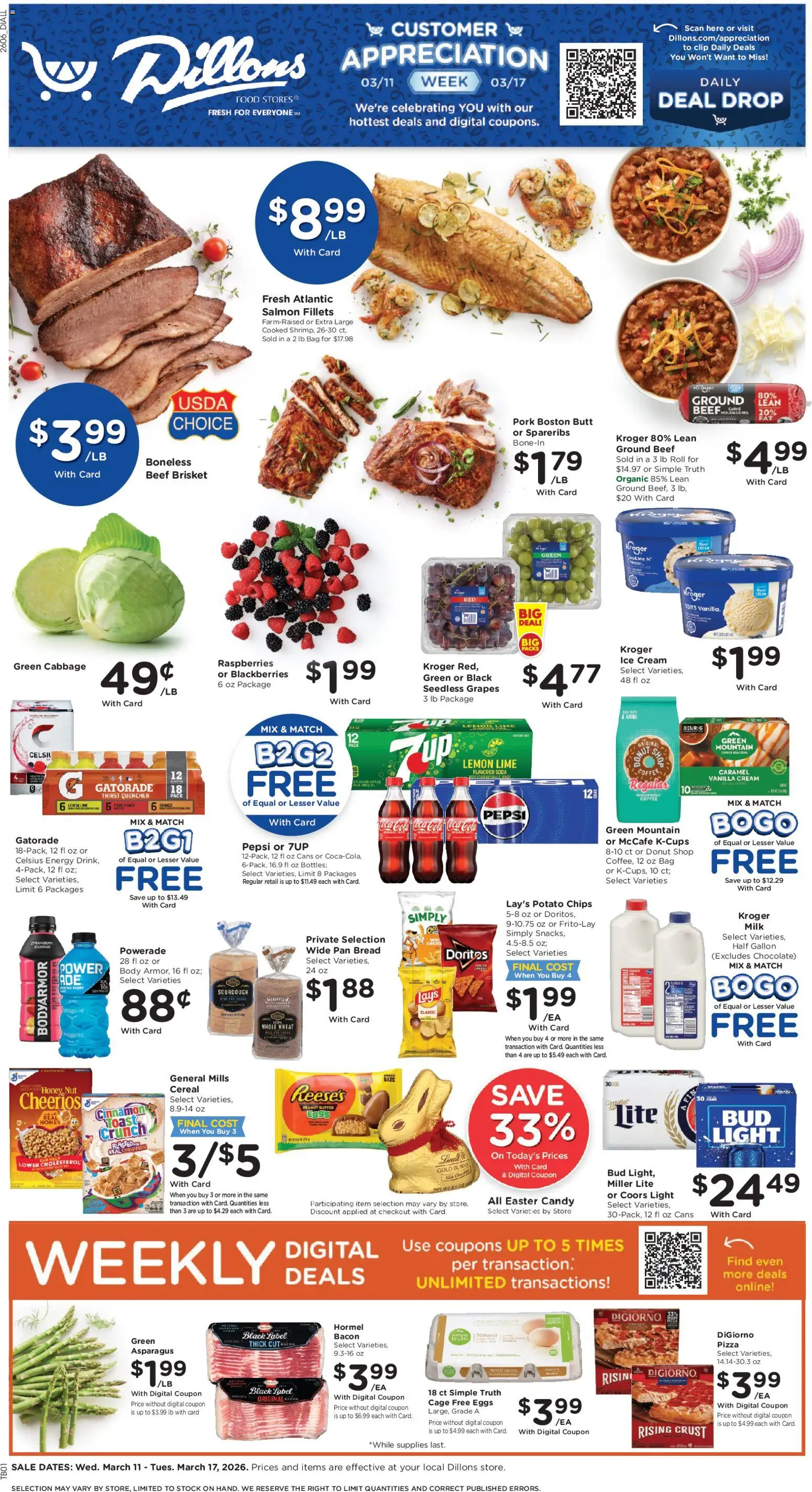 Dillons Weekly Ad - page 1- valid from 03/11/2026