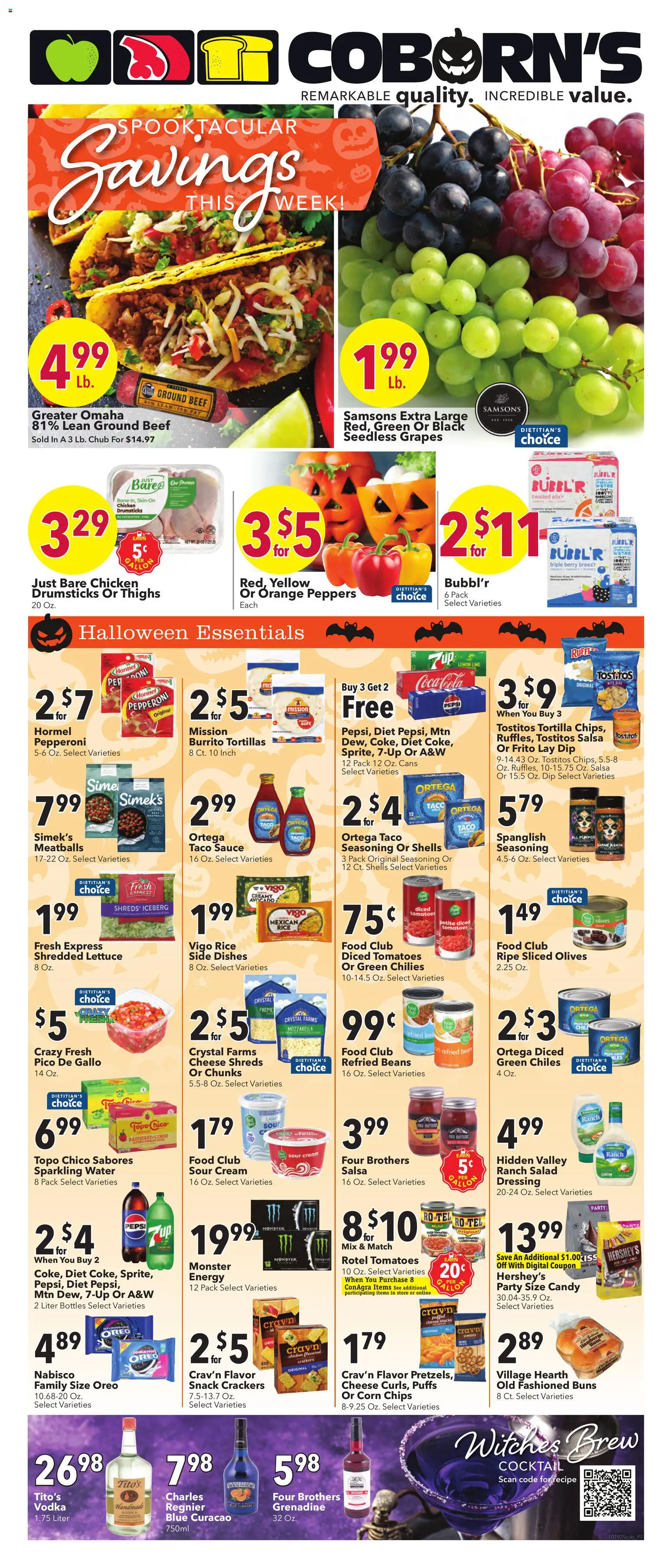Coborn's Weekly Ad - page 1- valid from 10/22/2025