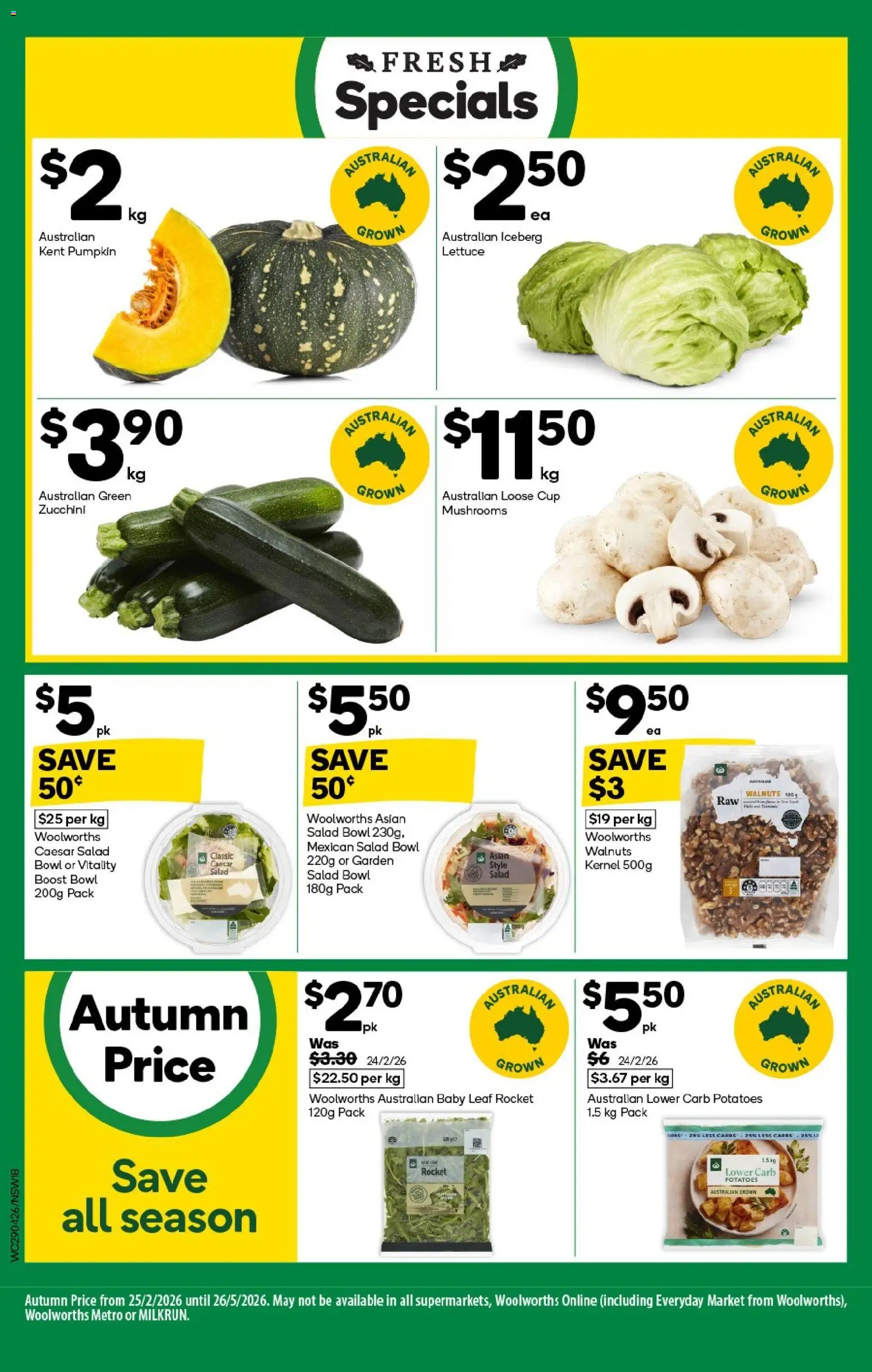 Woolworths catalogue  - page 18- valid from 29/04/2026