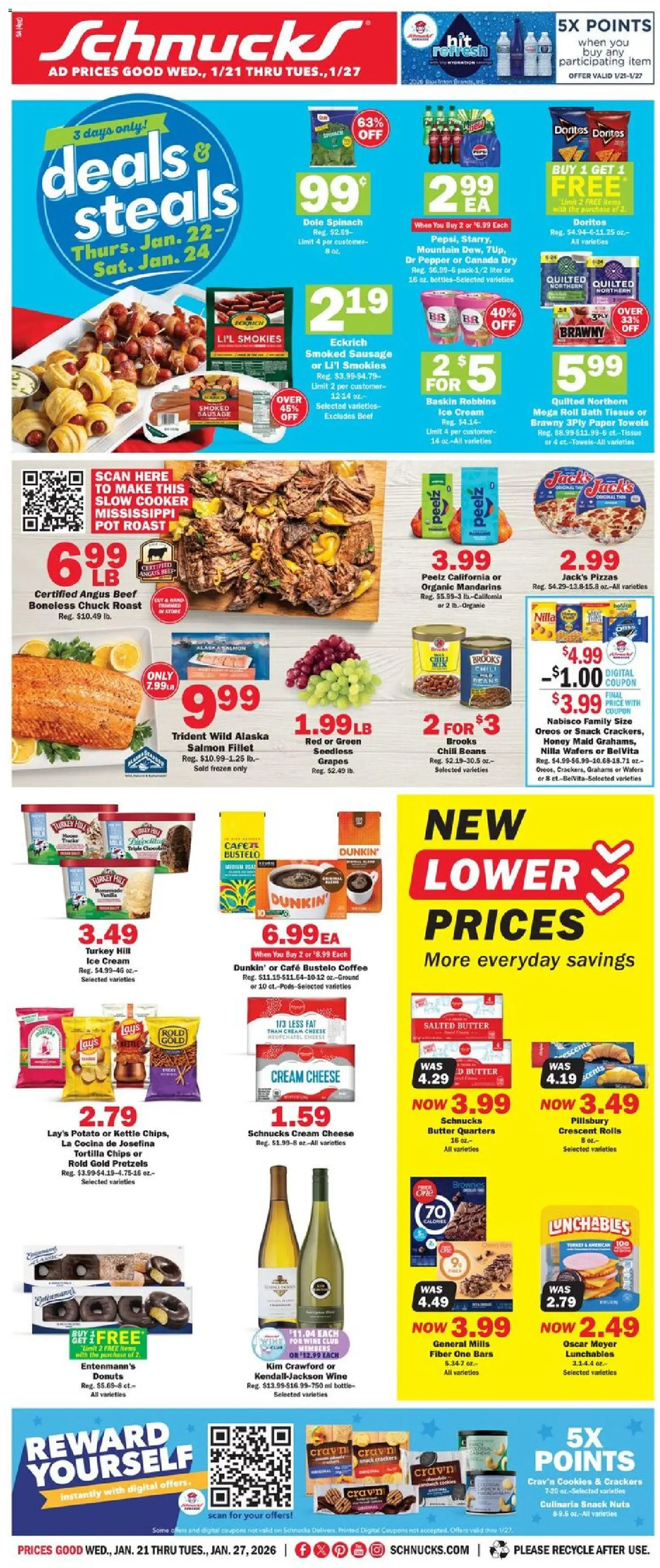 Schnucks Weekly Print Ad - IL - page 1- valid from 01/21/2026
