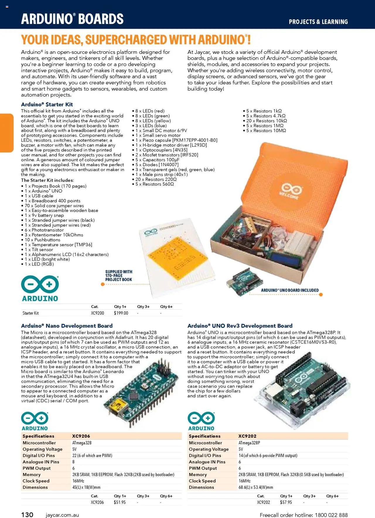 Jaycar Engineering & Scientific Catalogue 2025/2026  - page 130- valid from 09/07/2025