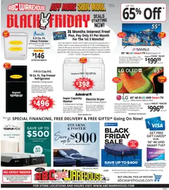Preview ABC Warehouse Black Friday valid from 11/16/2025