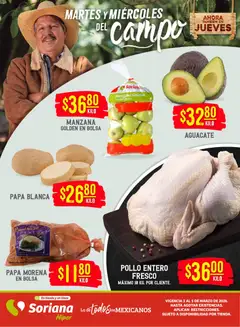 Soriana Martes y Miércoles del Campo Híper: Chih, Delicias, Dur y Coah (excepto Saltillo) válido desde 03/03/2026