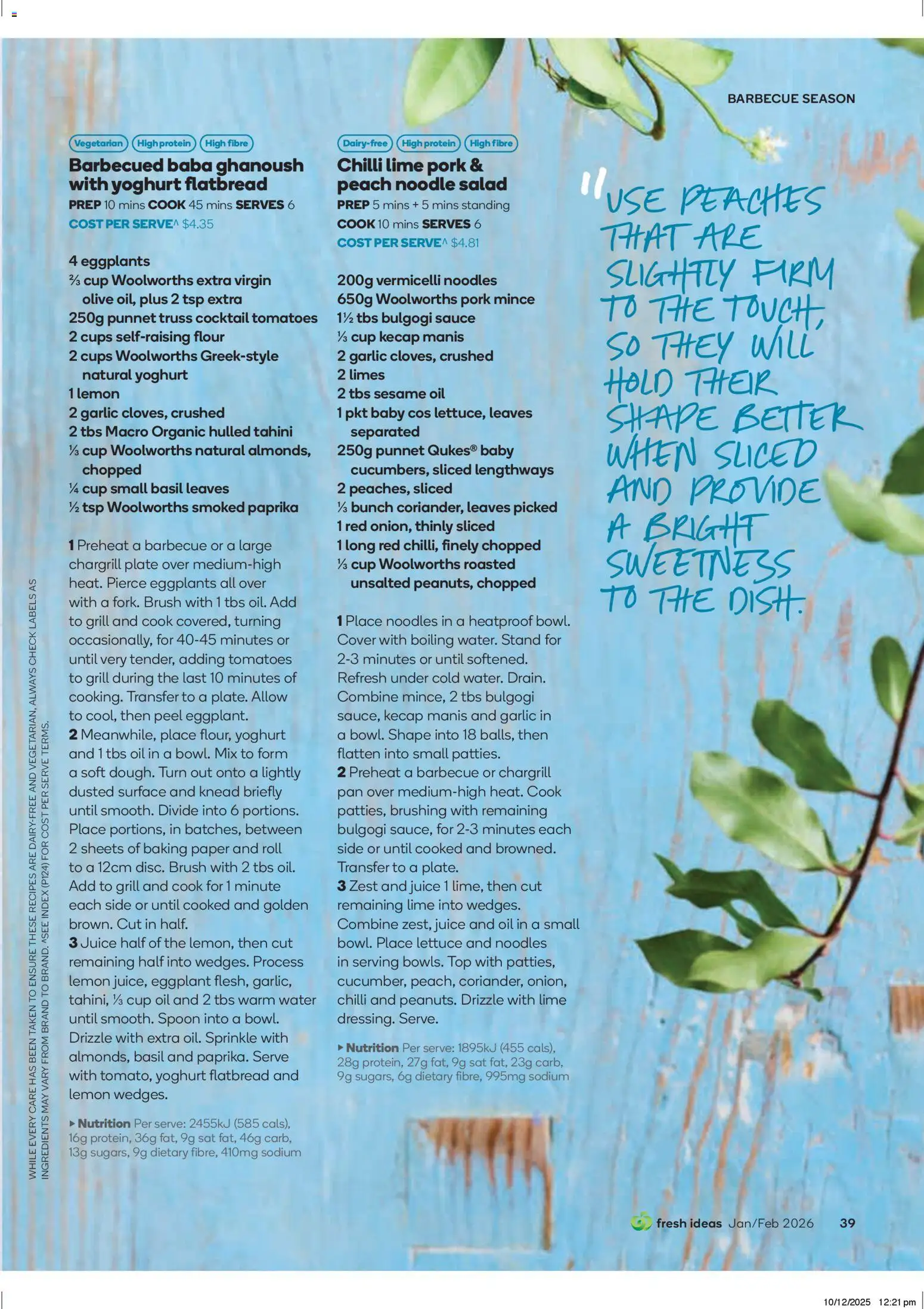 Woolworths Fresh Ideas Magazine - page 39- valid from 14/01/2026