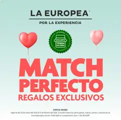 La Europea catálogo Match perfecto regalos exclusivos válido desde 26/01/2026