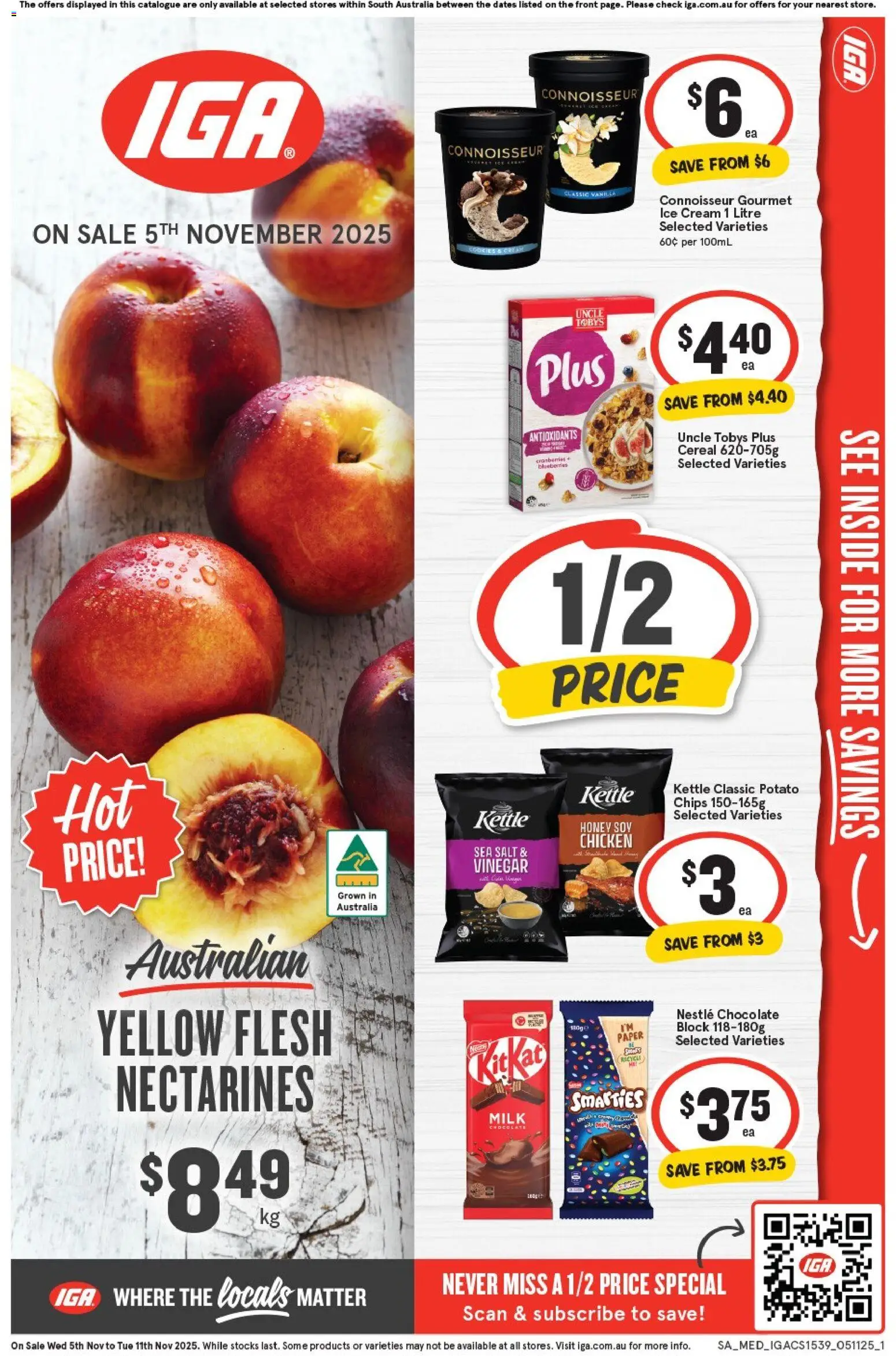 IGA Catalogue SA - page 1- valid from 05/11/2025