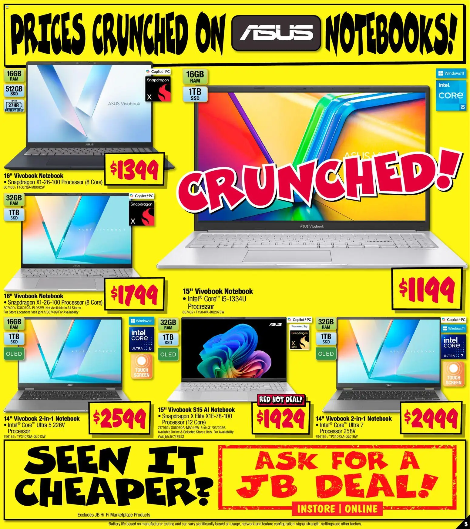 JB Hi-Fi - School time sellout on computers - page 5- valid from 08/01/2026