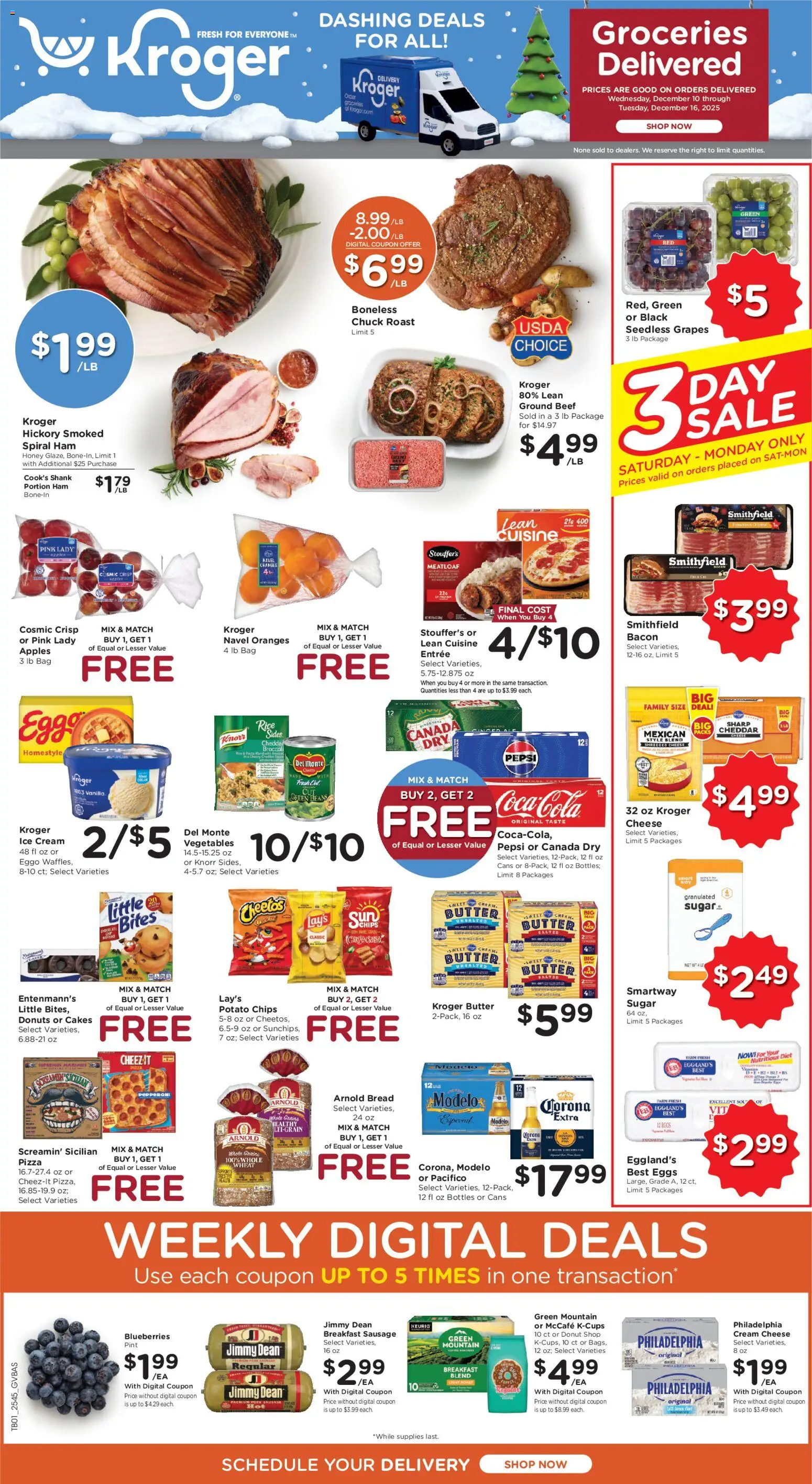 Kroger Ad - page 1- valid from 12/10/2025
