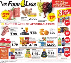 Preview Food 4 Less Weekly Ad valid from 01/14/2026