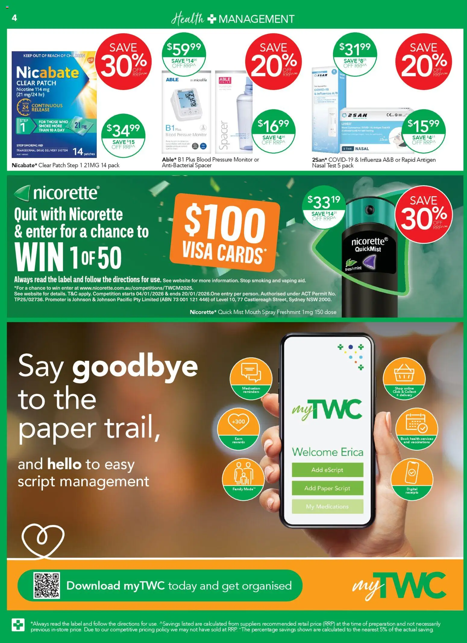 Terry White  Catalogue  - page 4- valid from 01/01/2026