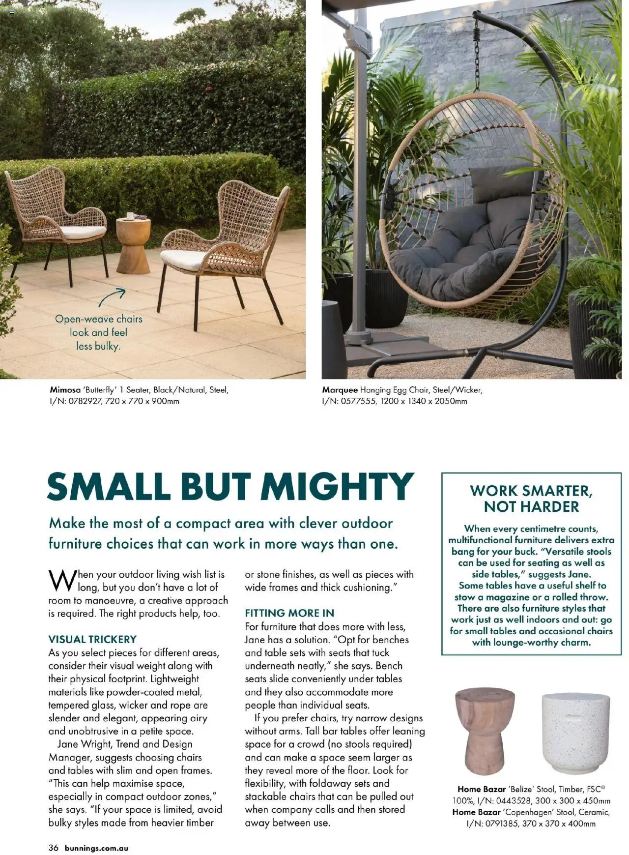 Bunnings Warehouse Outdoor Style Magazine 2025/26 - page 36- valid from 25/08/2025