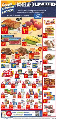 Preview Homeland Weekly Ad valid from 07/30/2025