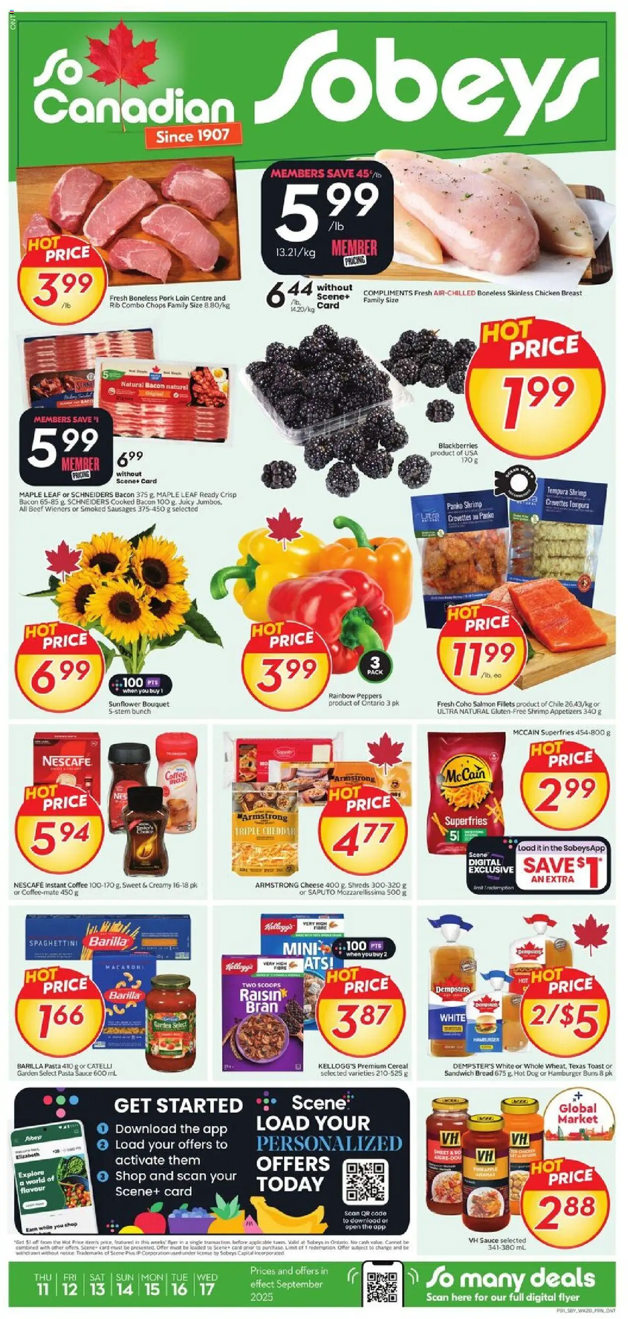 Sobeys weekly flyer / circulaire - page 1- valid from Sep 11, 2025
