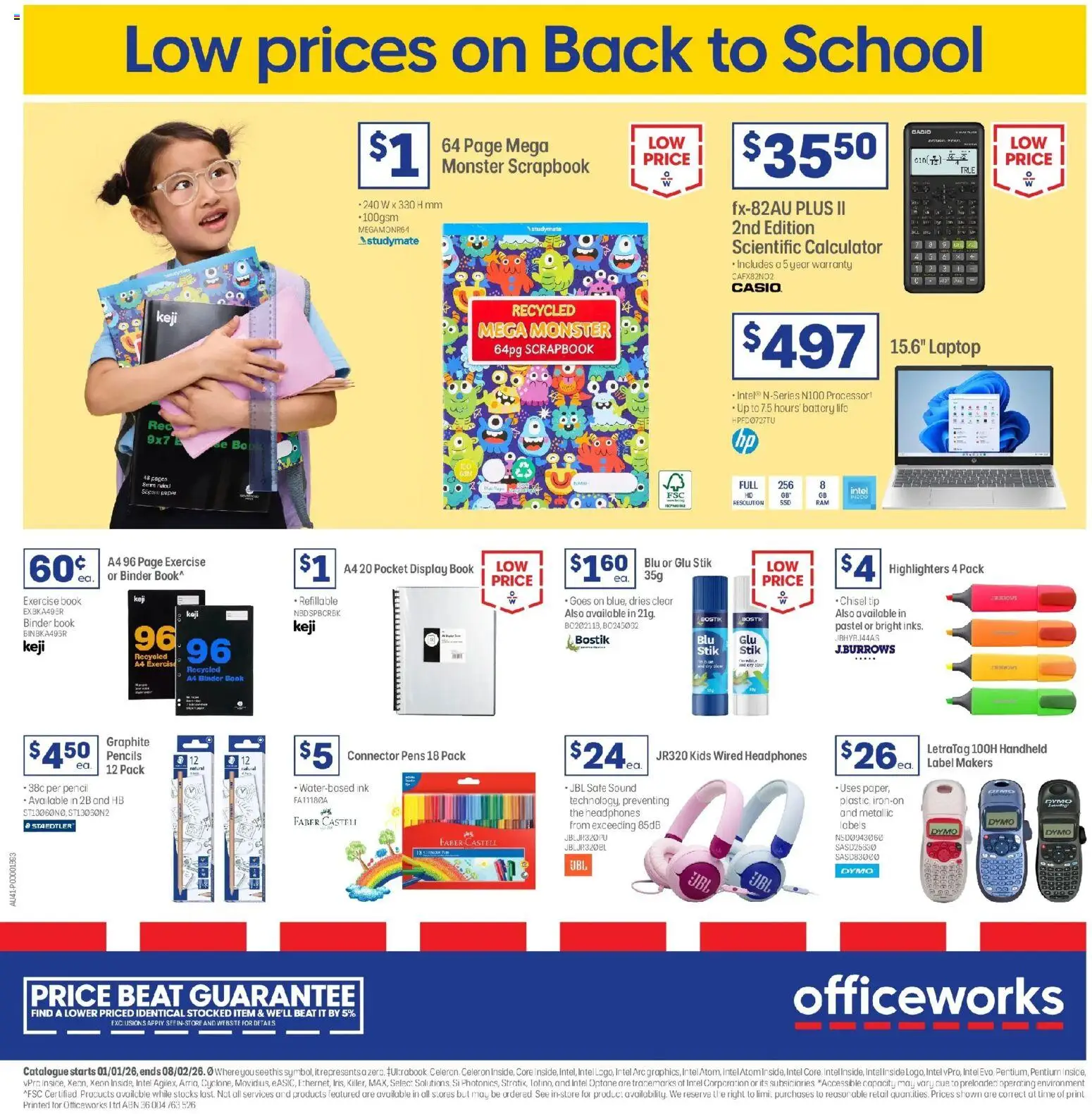 Officeworks  Catalogue  - page 1- valid from 01/01/2026