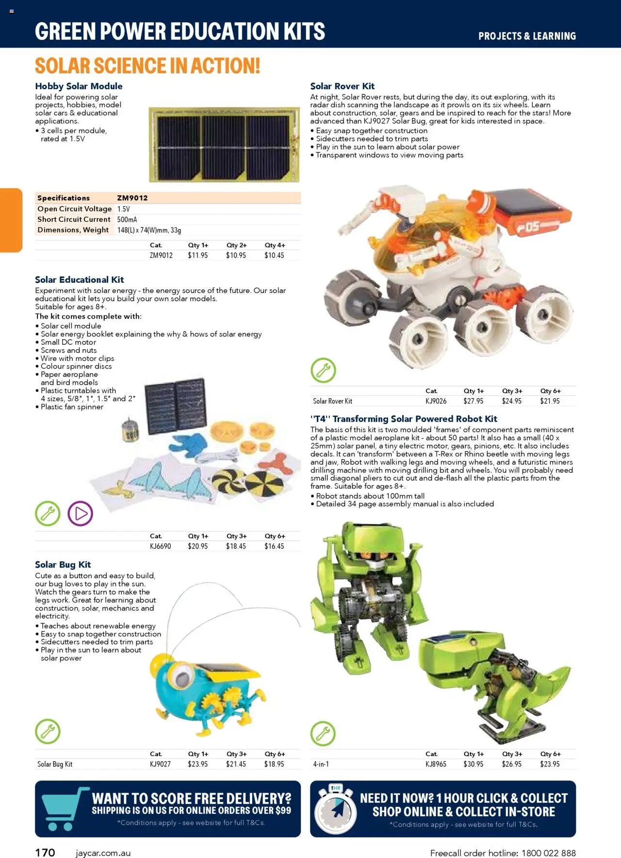 Jaycar Engineering & Scientific Catalogue 2025/2026  - page 170- valid from 09/07/2025