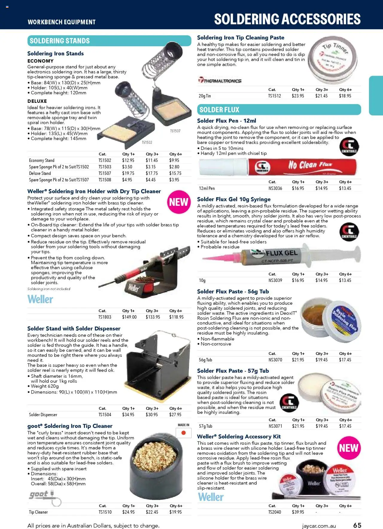 Jaycar Engineering & Scientific Catalogue 2025/2026  - page 65- valid from 09/07/2025