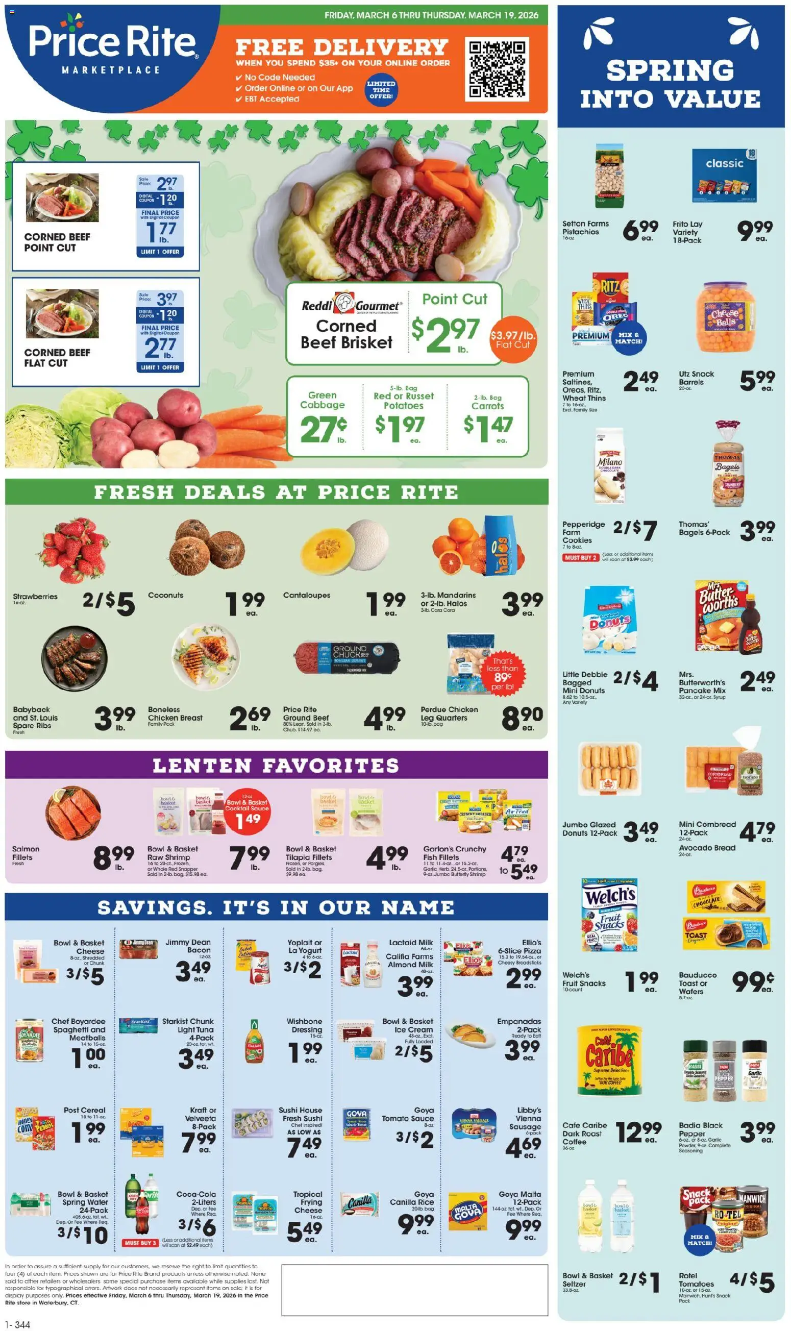 Price Rite Weekly Ad - page 1- valid from 03/05/2026