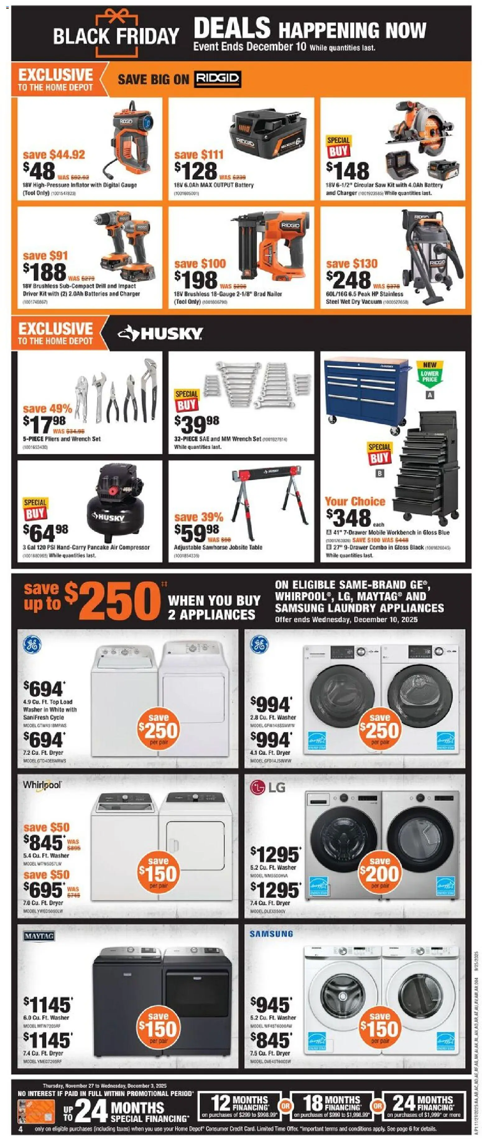 Home Depot - Black Friday  - page 5- valid from Nov 27, 2025
