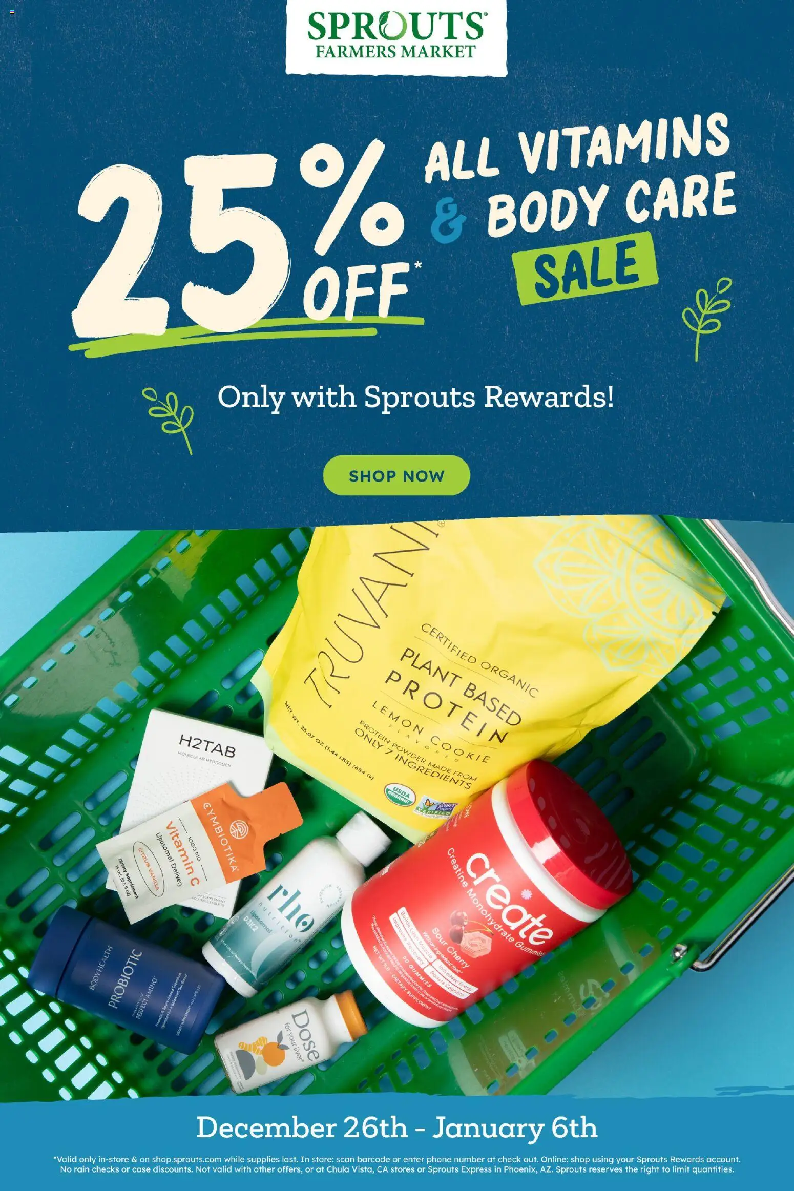 Sprouts Weekly Ad - page 1- valid from 12/26/2025