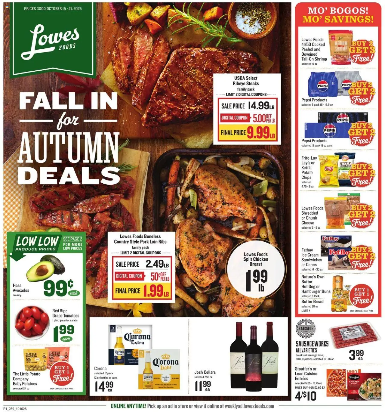 Lowes Foods Weekly Ad - GA - page 1- valid from 10/15/2025