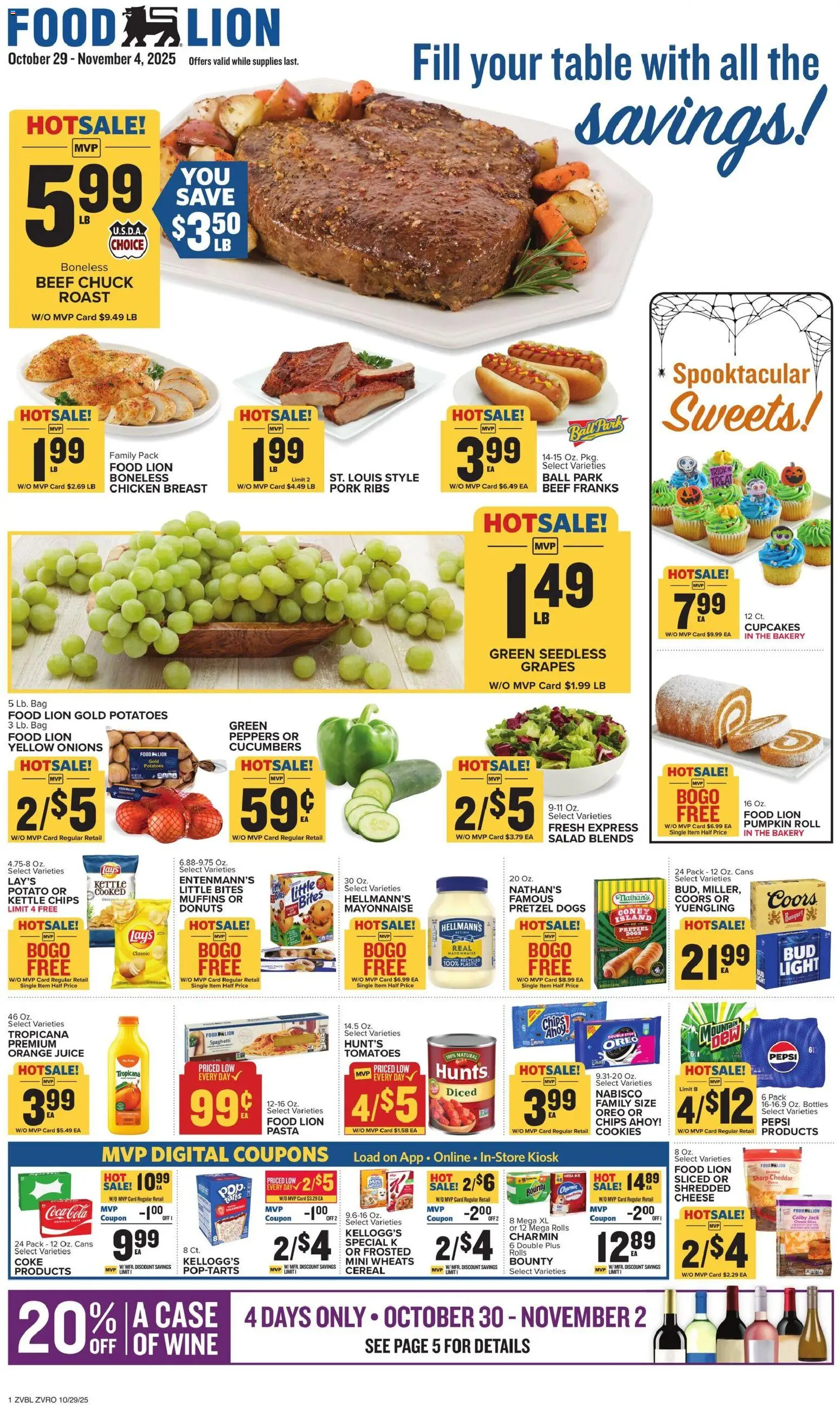 Food Lion Weekly Ad - page 1- valid from 10/29/2025