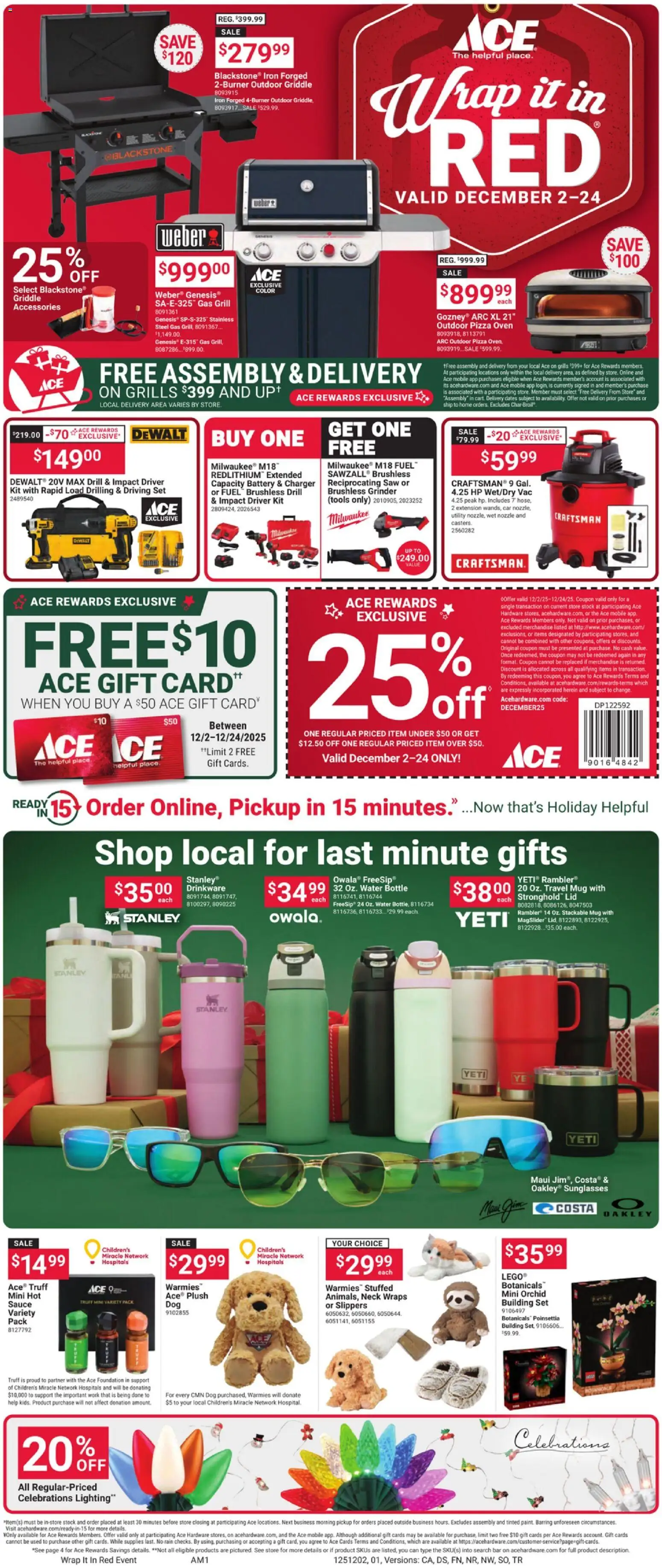ACE Hardware Weekly Ad - page 1- valid from 12/02/2025