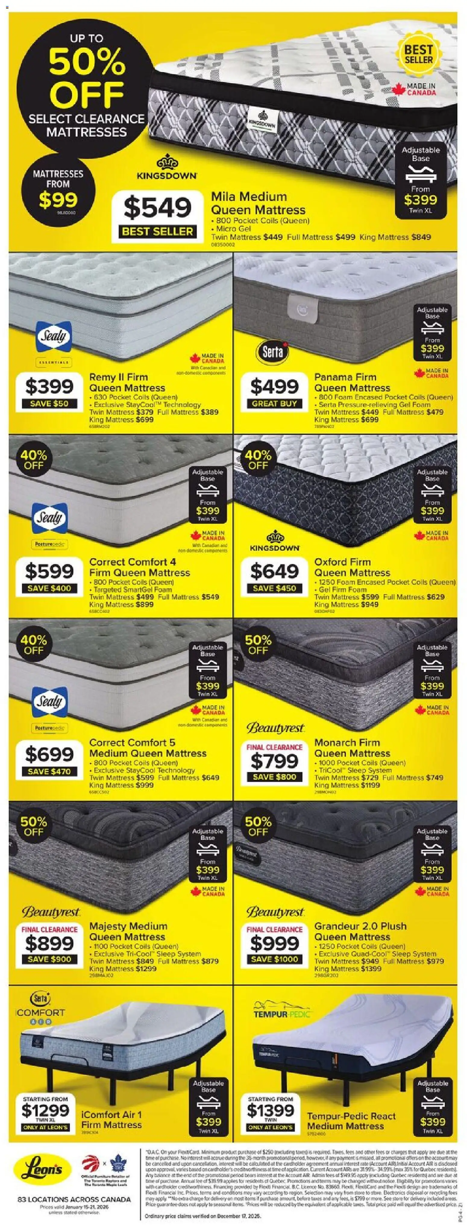 Leon's weekly flyer / circulaire - page 4- valid from Jan 15, 2026