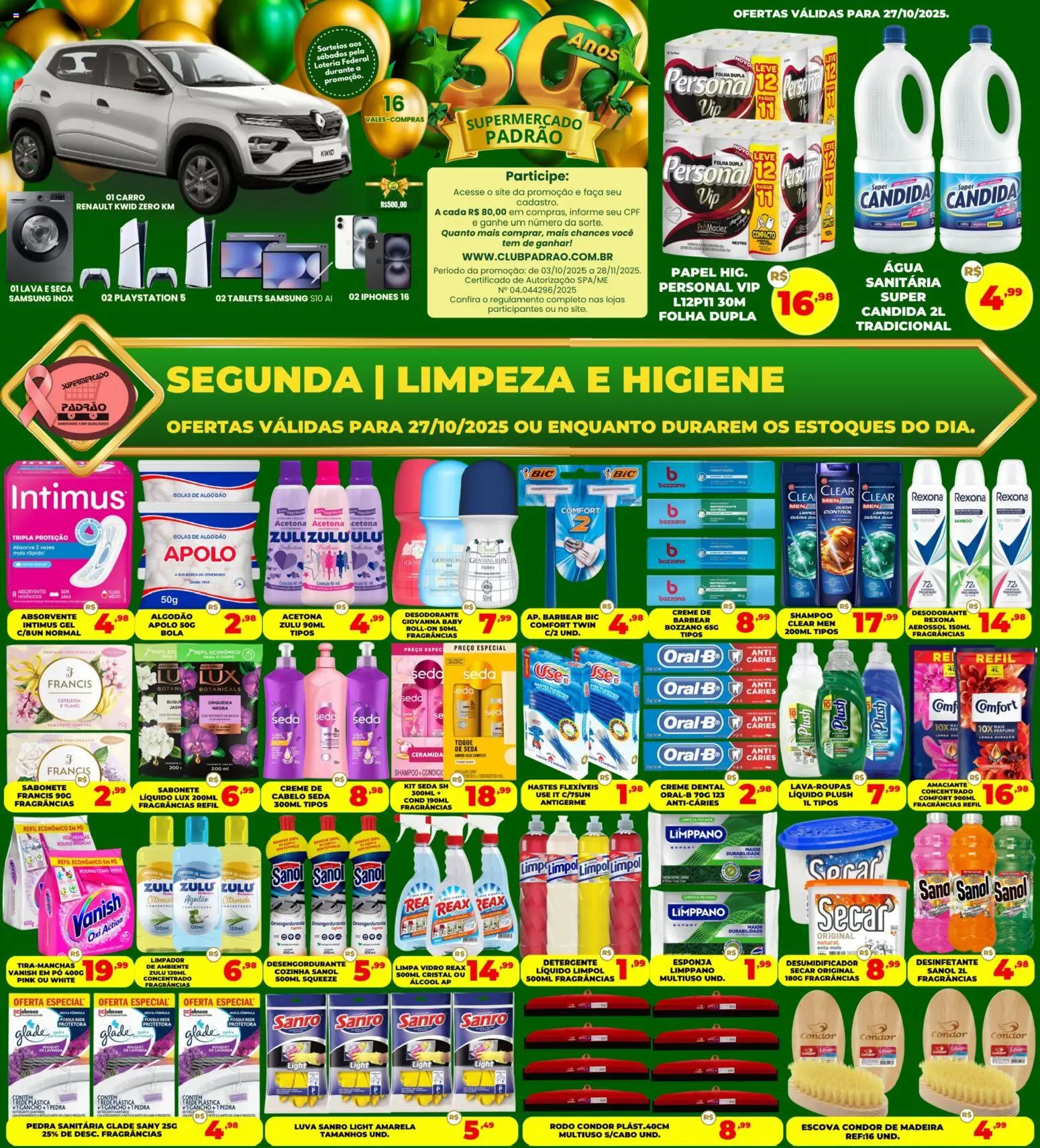 Supermercado Padrão - Ofertas Higiene e Limpeza - página 1- válido a partir de 27/10/2025

