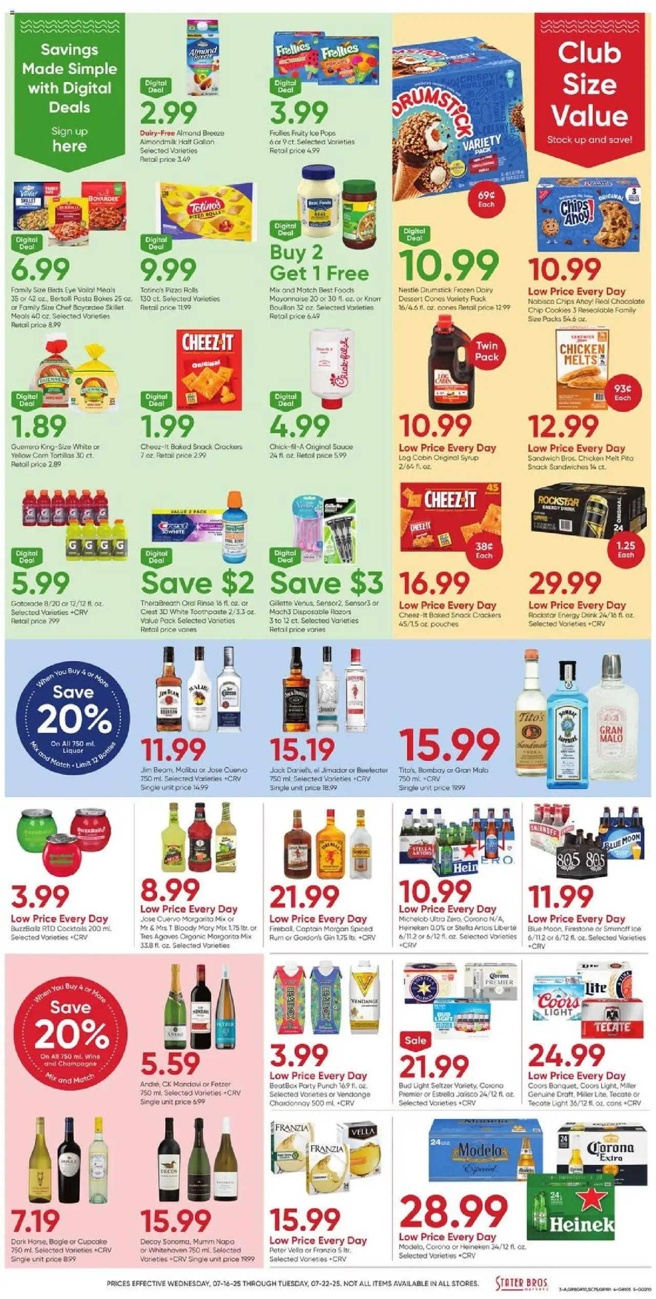 Stater Bros Weekly Ad - page 3- valid from 07/16/2025