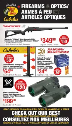 Preview Cabelas weekly flyer / circulaire valid from Jan 29, 2026