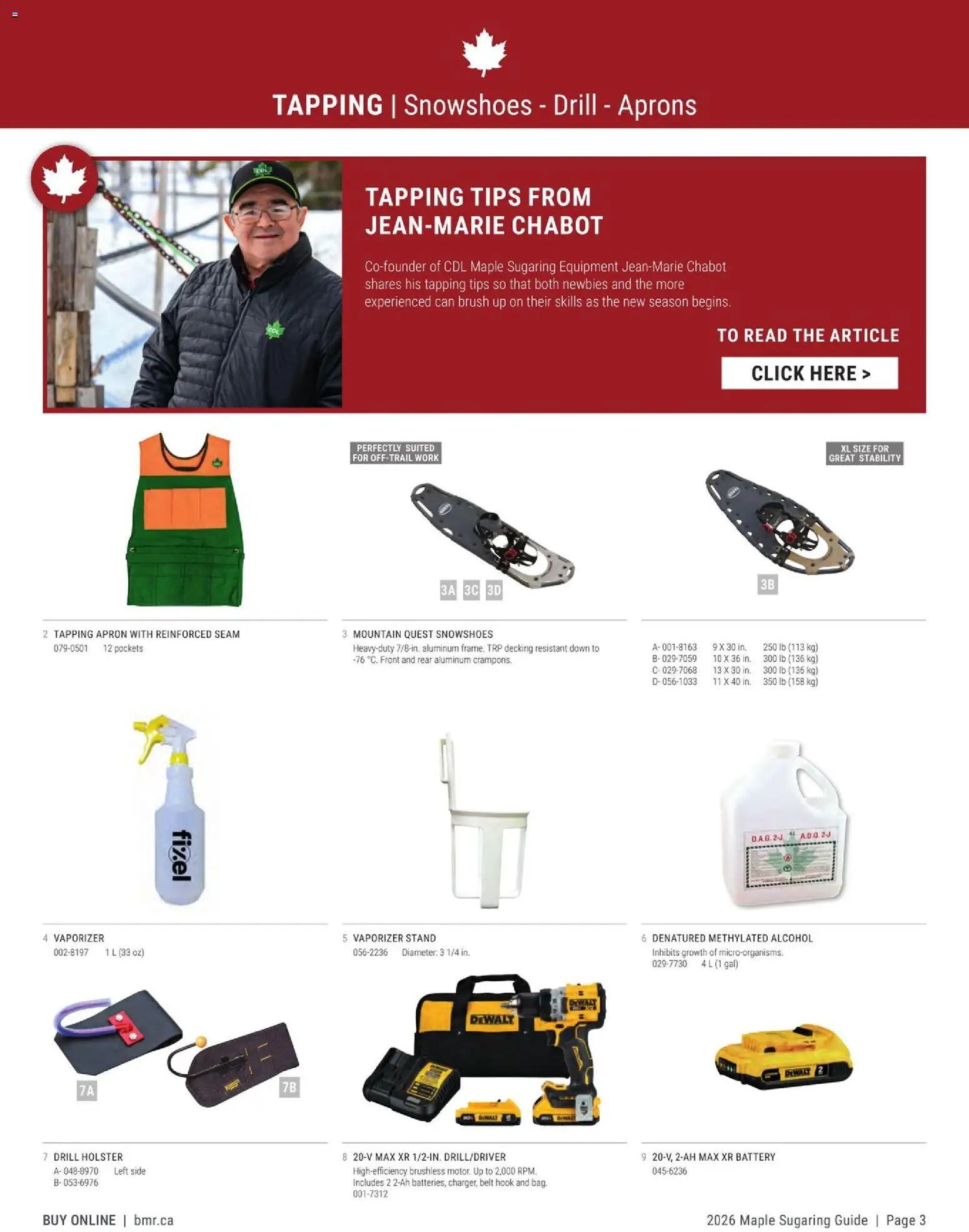BMR - Agrizone Maple Sugaring Guide - page 3- valid from Jan 1, 2026