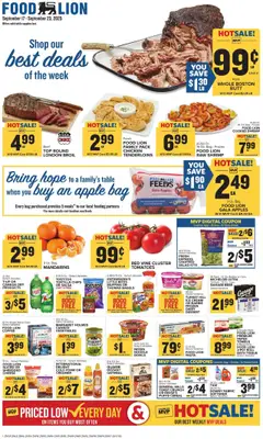 Preview Food Lion Weekly Ad valid from 09/17/2025