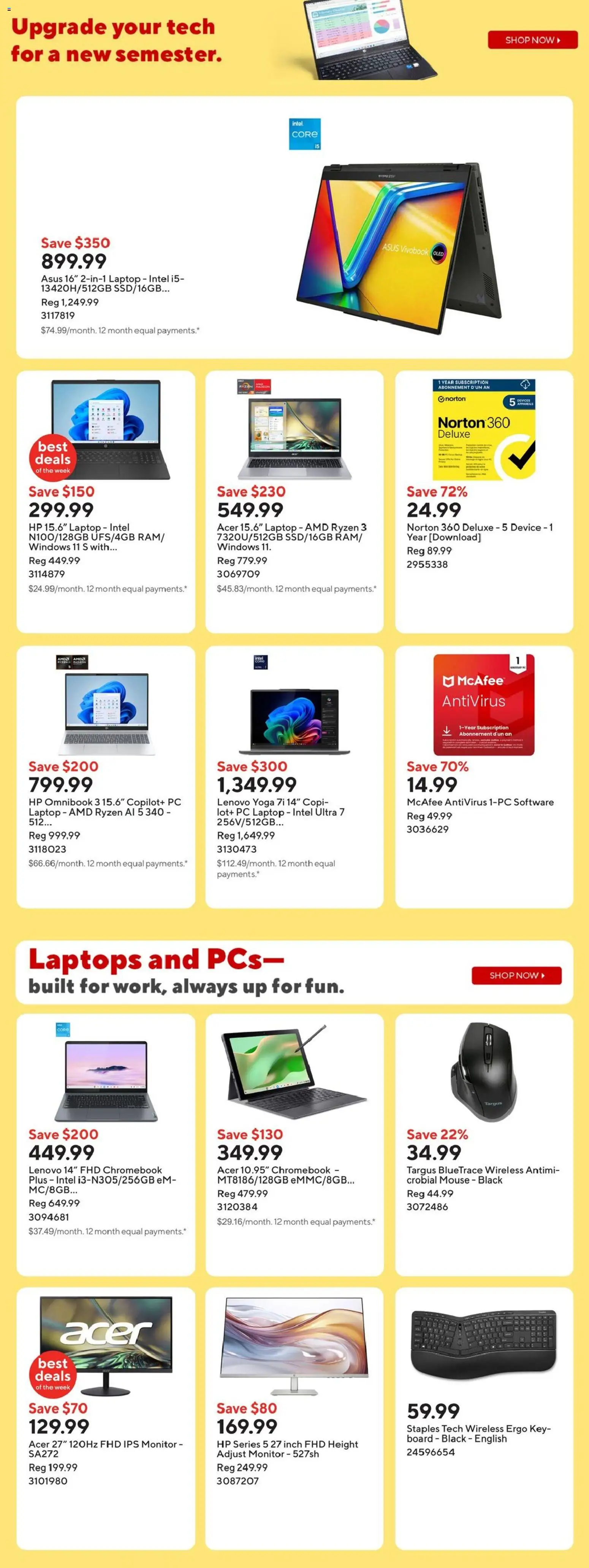 Staples weekly flyer / circulaire - page 3- valid from Jan 9, 2026